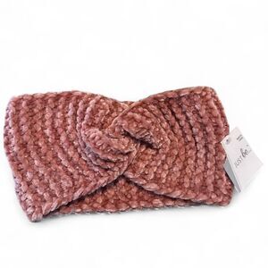 Just Be Dusty Rose Chenille Twist Headband Ear Warmer NWT